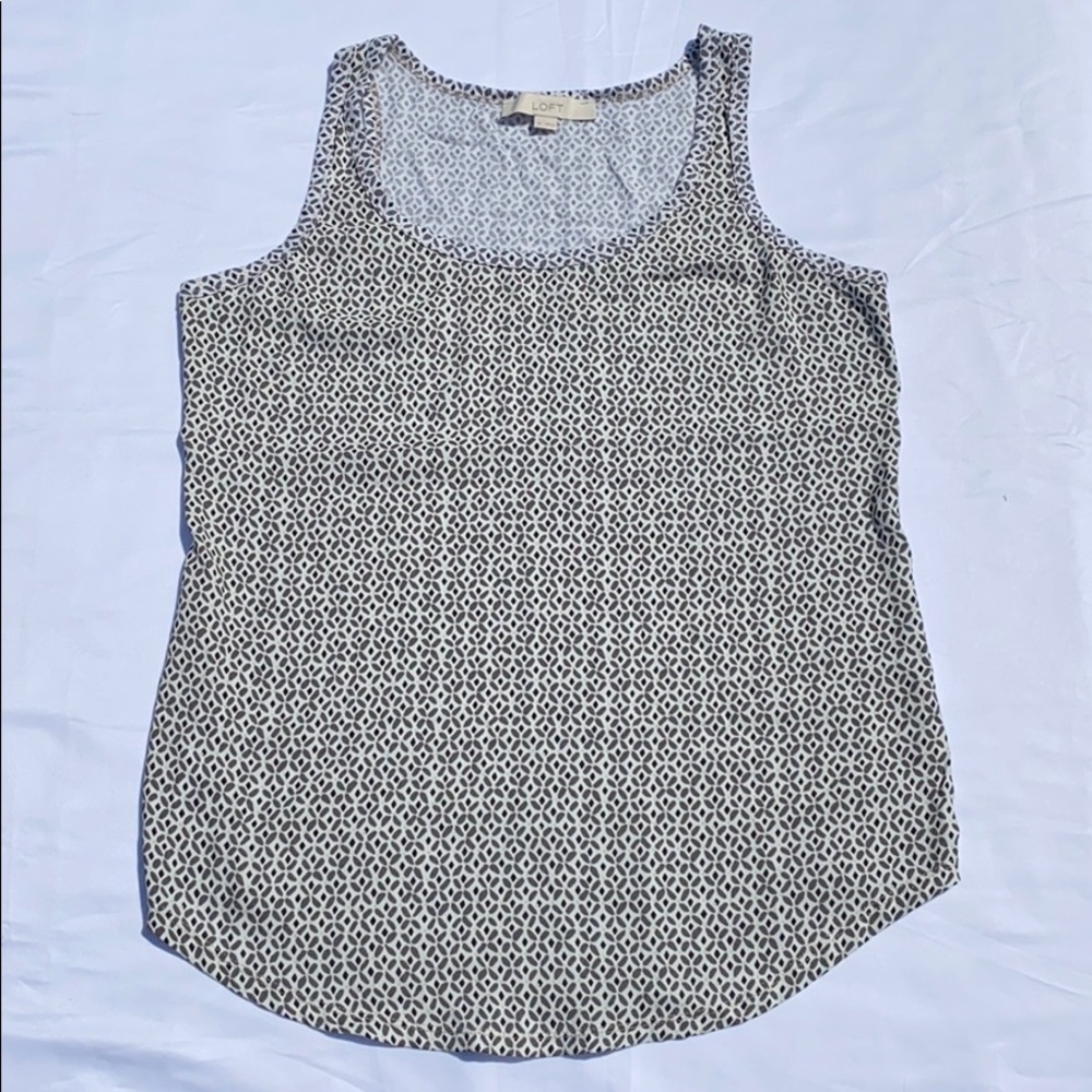 Loft Mixed Media Printed Tank